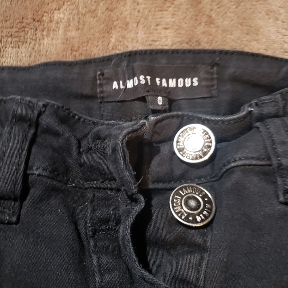 Almost famous •juniors jean skirt • size 0 - Picture 3 of 3
